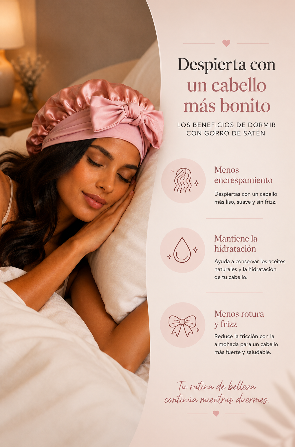 Gorro Satén dormir
