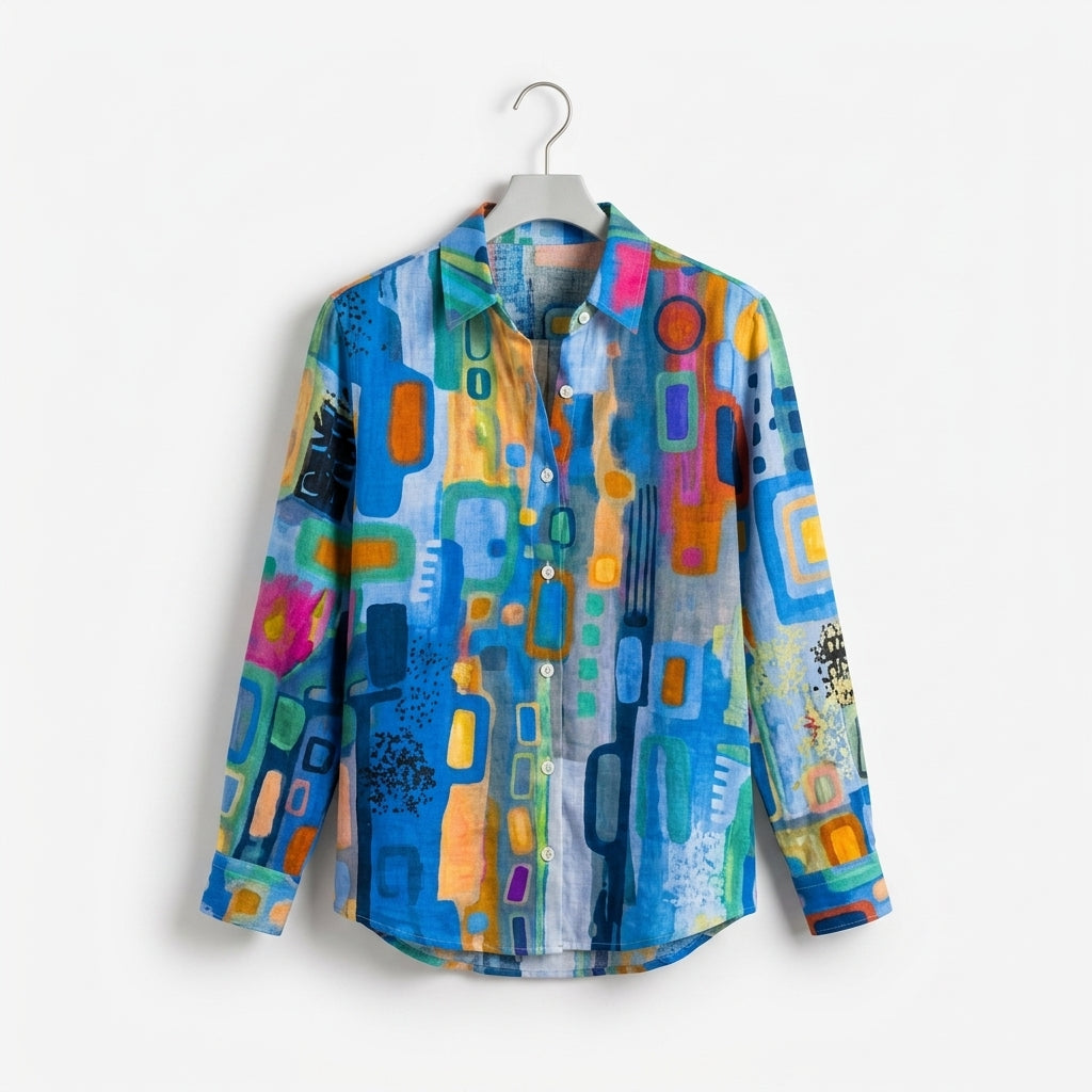 Camisa Lino Artística