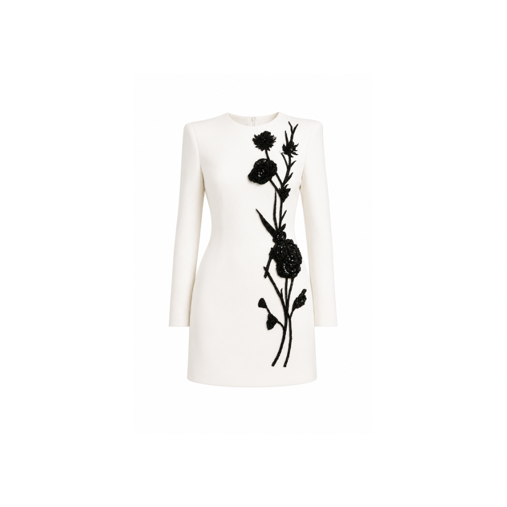 Vestido Bordado Floral Venus
