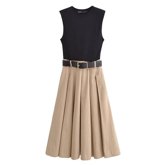 Midi Vestido Plisado Luna