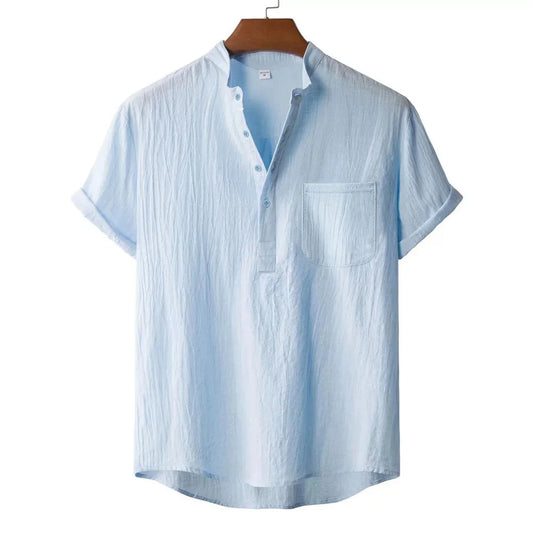 Camiseta Henley Lino Kai