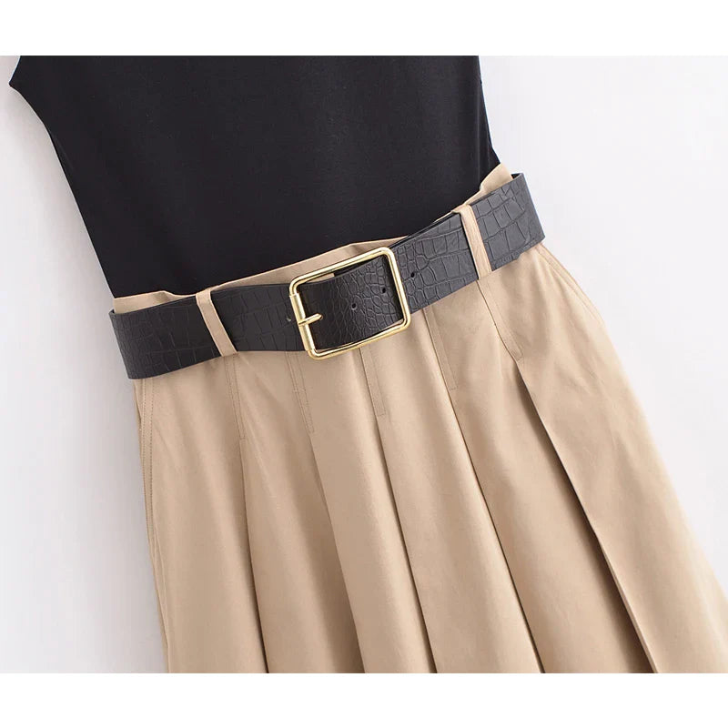 Midi Vestido Plisado Luna